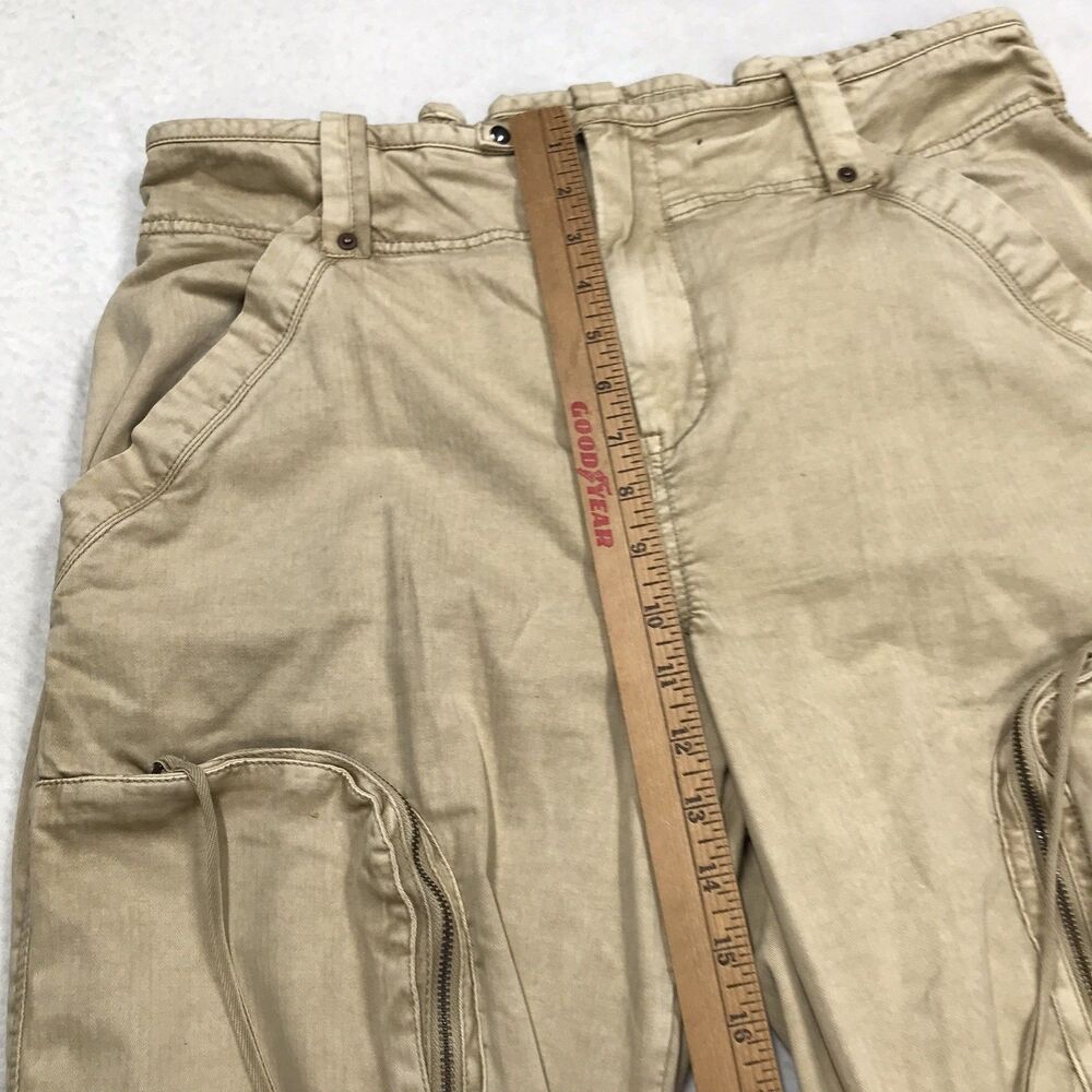 FREE PEOPLE We the Free Cant Compare Slouch Cargo Pant Women L(36x28) Khaki Tan - Picture 9 of 14